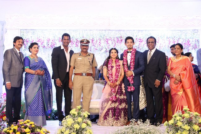 Vishal Sisiter Aishwarya - Ummidi Krithish Wedding Reception Stills
